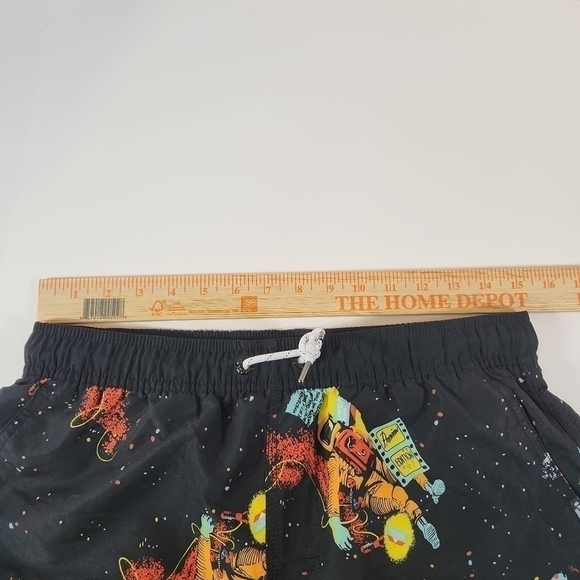 GAILANG Surf Club Mens 35 Black Lined Polyester Shorts Swim Trunks Drawstring - Picture 9 of 10